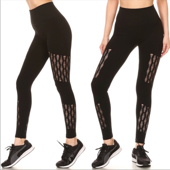 NEW! BLACK ACTIVE LEGGINGS - Picture 2 of 3